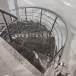 نرده خم استیل 3 خط