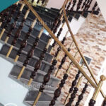 نرده استیل و چوب در صادقیه