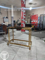 میز استیل طلایی