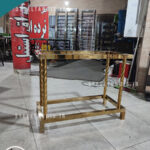 میز استیل طلایی