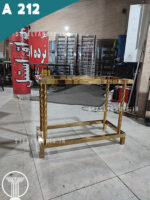 میز استیل طلایی