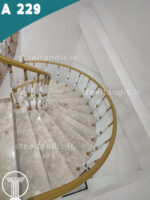 نرده چوبی ساختمان دوبلکس