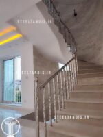 نرده استیل راه پله در کرج