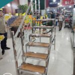 پلکان 6 پله ای استیل فروشگاهی