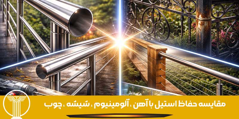 مقایسه حفاظ استیل با آهن ، آلومینیوم ، شیشه ، چوب