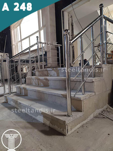 نرده سه خط 304 استیل (2) نرده سه خط 304 استیل