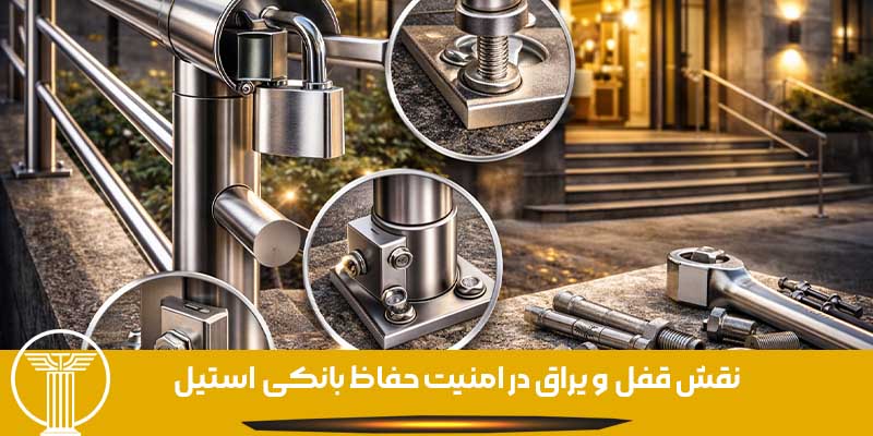 نقش قفل  و یراق در امنیت حفاظ بانکی  استیل